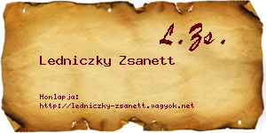 Ledniczky Zsanett névjegykártya