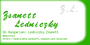 zsanett ledniczky business card
